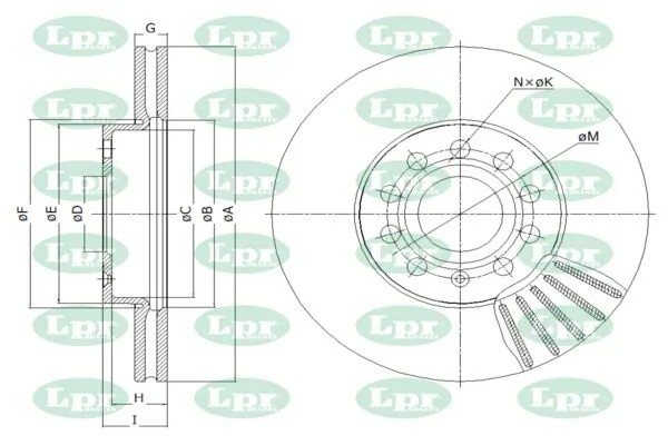 Диск тормозной A1002V A1002V LPR
