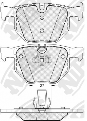 Колодки тормозные BMW 3 (E90),5 (E60) (1.8/3.0) (03-) задние (4шт.) NIBK PN0093 NIBK