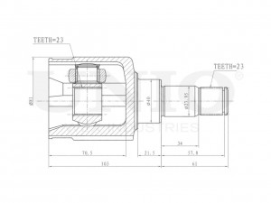 ШРУС внутренний левый CVJ-30032 UNIO
