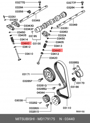 Колпачок MITSUBISHI Lancer (07-) (1.6) маслоотражательный OE MD179175 MITSUBISHI