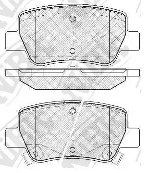 Колодки тормозные TOYOTA Avensis (09-) задние (4шт.) NIBK PN1838 NIBK