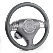 оплётка для перетяжки руля! композитная кожа, нить, игла, чёрный, разм. М\ SAM300BKM AUTOPROFI