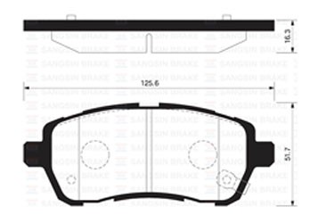 Колодки тормозные FORD FIESTA 08-/MAZDA 2 07- передние SP2113 SP2113 SANGSIN