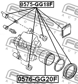 MAZDA 6 (GG) (2002-2007) 2.0/2.3 d57 высота 52,2 0576-GG20F FEBEST