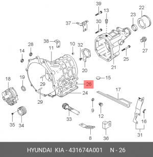 Прокладка масляного поддона кпп 43167-4A001 431674A001 HYUNDAI KIA