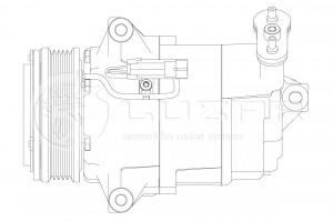 Компрессор кондиц. для а/м Opel Astra H (04-) 1.6i/1.8i LCAC2129 LCAC2129 LUZAR
