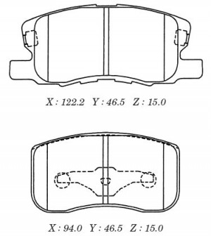 Колодки тормозные дисковые Mitsubishi Colt 04-12 D6121 D6121 MK KASHIYAMA