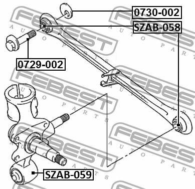 Эксцентрик SUZUKI BALENO/ESTEEM SY413/SY415/SY416/SY418/SY419 1995-2001 0730-002 0730-002 FEBEST