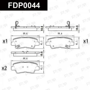 Тормозные колодки дисковые смесь CERAMIC FDP0044 FDP0044 FAP