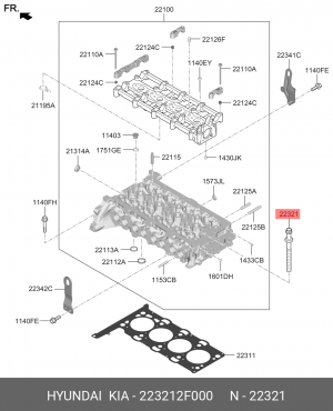 болт ГБЦ !\ Hyundai, KIA 2.0/2.2CRD 223212F000 HYUNDAI