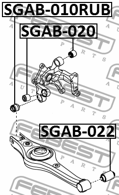 Сайлентблок задн рычага SSANG YONG NEW ACTYON (KORANDO C) 2010-2013 SGAB-022 SGAB-022 FEBEST