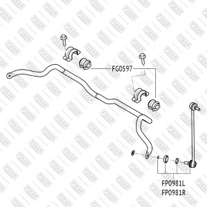 Тяга стабилизатора передняя левая HYUNDAI Santa Fe 06- FP0981L FP0981L FIXAR
