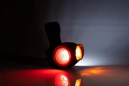 фонарь габаритный! LED, правый, 3х цветный (КБЖ) на рез.держ., с проводом 0,5м\U FT140WPLED FRISTOM