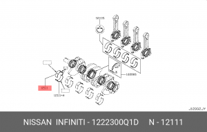 ВКЛАДЫШ (ПОДШИПНИК С 12223-00Q1D NISSAN