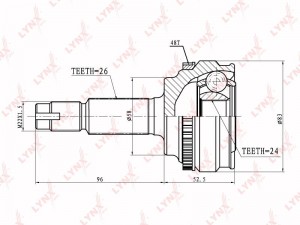 ШРУС наружный CO-7520A LYNXAUTO