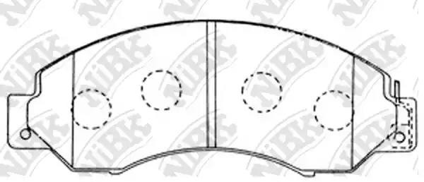 Колодки тормозные NISSAN Tiida (04-07) передние (4шт.) NIBK PN2368 NIBK