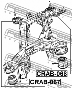 Сайлентблок подрамника задний DODGE JOURNEY 2012- CRAB-068 CRAB-068 FEBEST