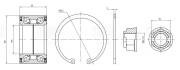 Подшипник ступицы для а/м Mercedes-Benz M W164 (05-)/GL (06-) задн. (кмпл.) (CS  CS1594 TRIALLI