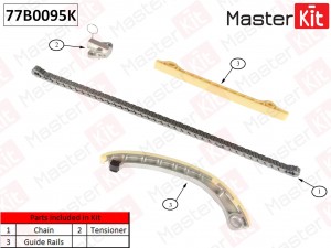 Комплект цепи ГРМ SUZUKI IGNIS II/JIMNY/SWIFT III/SX-4 M13A,M15A,M16A 01- 77B009 77B0095K MASTER KIT