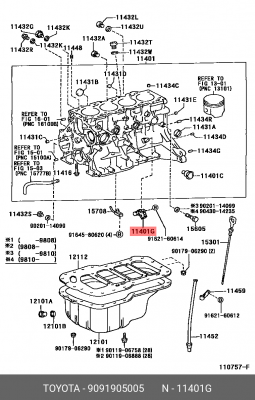 датчик положения коленвала!\Toyota Land Cruiser 4.2D 98-07/3.0TD 92-02 90919-05005 TOYOTA