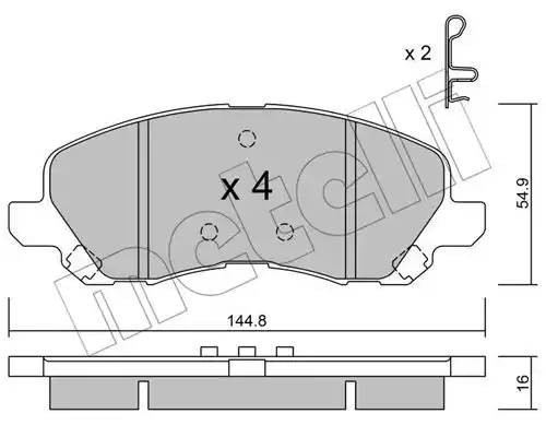 MITSUBISHI LANCER / GALANT 00>/ OUTLANDER (CU) 2204810 METELLI