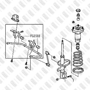втулка стабилизатора заднего!\ Toyota, Lexus RX330/350 03> FG0388 FIXAR