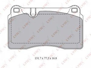 Колодки тормозные дисковые передние BD-8028 LYNXAUTO