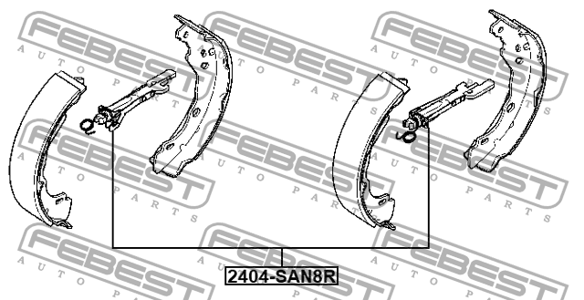 Регулятор задних тормозных колодок комплект RENAULT LOGAN 2012-2018 2404-SAN8R 2404-SAN8R FEBEST