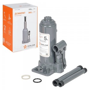 Домкрат бутылочный 5т S (MIN - 195 мм, MAX - 380 мм) (AJ-B-05S) AJB05S AIRLINE