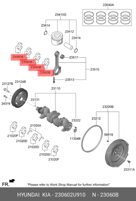 230602U910 Вкладыш 230602U910 MOBIS