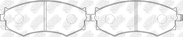 Колодки тормозные дисковые NISSAN ALMERA 2000 PN2176 PN2176 NIBK