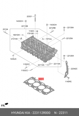прокладка ГБЦ!\ Hyundai, KIA Carnival IV 20-24 223112R000 MOBIS