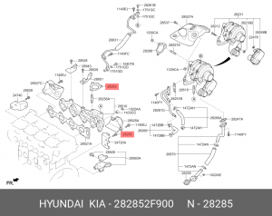 ПРОКЛАДКА ТУРБОКОМПРЕССОРА 28285-2F900 282852F900 HYUNDAI KIA