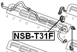 Втулка стабилизатора передняя NISSAN X-TRAIL T31 2007-2013 NSB-T31F NSB-T31F FEBEST