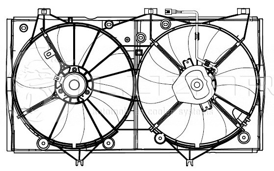Э/вентиляторы с кожухом (2 вент.) для а/м Toyota Camry (07-) 2.4i LFK1918 LFK1918 LUZAR