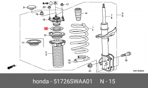 Подшипник опорный 51726SWAA01 51726-SWA-A01 HONDA