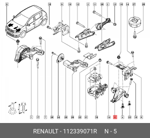 КРОНШТЕЙН 112339071R 112339071R RENAULT