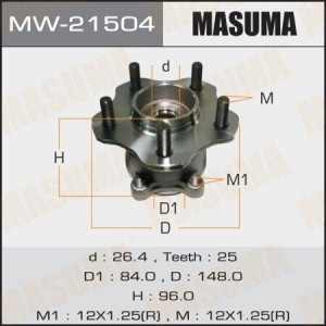 к-кт подшипника ступицы задней!\ Nissan Qashqai 07> MW-21504 MASUMA