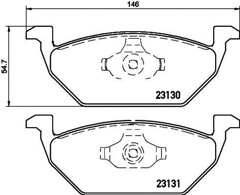 Колодки тормозные VW Golf 4 AUDI A3 SKODA Octavia передние (4шт.) TEXTAR 2313001 TEXTAR