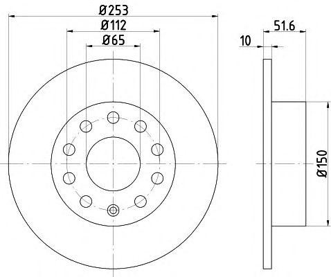 Диск тормозной VW Golf 5,6 AUDI A3 SKODA Octavia (1Z,5E),Yeti задний (1шт.) TEXT 92120903 TEXTAR