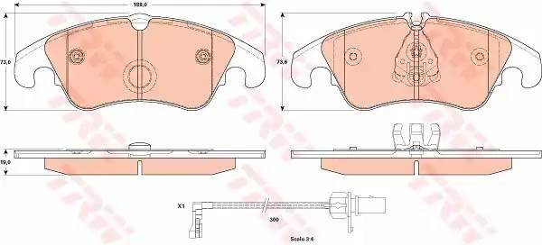Колодки передние AUDI A6 (C7), A7 (4GA) GDB1908 GDB1908 TRW