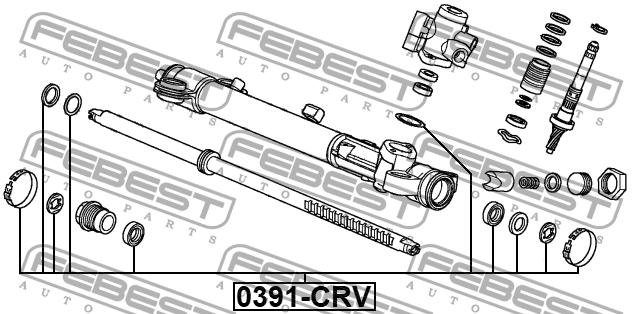 Ремкомплект рулевой рейки HONDA CR-V 2007­2011 0391-CRV 0391-CRV FEBEST