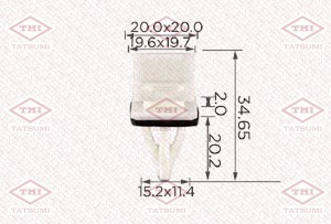 КРЕПЛЕНИЕ МОЛДИНГОВ ПОРОГА HONDA CIVIC 95-01 TJB1141 TATSUMI