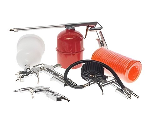 Набор пневмоинструмента (краскораспылитель верх./нижн. бак,пистолет обдувочн./дл ER-76301 EVRIKA