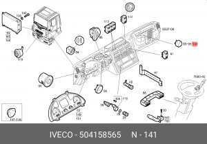 реле!24V, 40A, 5 контактов\IVECO 504158565 IVECO