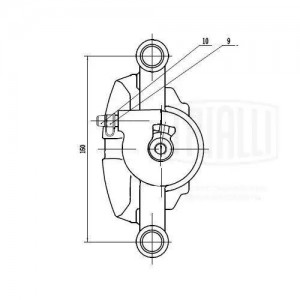 Суппорт торм. Kia Picanto (04-) зад. лев. d=34мм (CF 084729) CF084729 TRIALLI