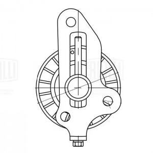 Ролик натяжителя для а/м ГАЗ 406 дв. в сборе "TRIALLI" CM 1091 TRIALLI