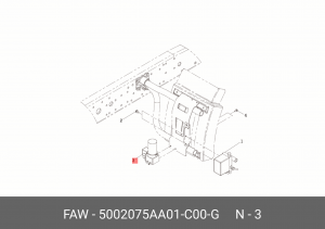 Насос FAW J6,4180,4250 подъема кабины OE 5002075AA01C00G FAW