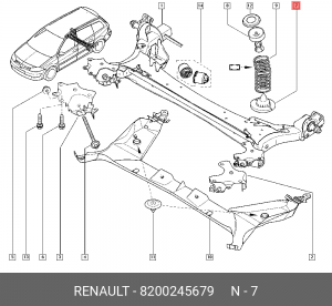 Ограничитель хода подвески 8200245679 8200245679 RENAULT