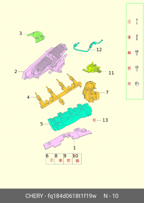 БОЛТ T21/T11/J60/T15/J68/M1D/T18/J42/T1A/T19/T1E/T1D/M1DFL2/M31T/M32T/T1C/M32TFL FQ184D0618T1F19W CHERY